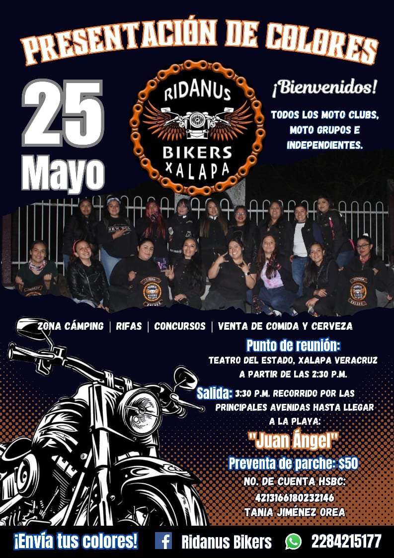 presentación de colores ridanus biker xalapa